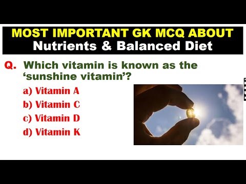 Nutrients & Balanced Diet | Science GK MCQ Quiz | General Knowledge | GK Quiz | Important MCQs