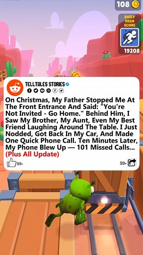 On Christmas, my father stopped me at the front entrance and said, "You're not invited. Go home." Behind him, I saw my brother, my aunt, even my best friend laughing around the table. I just nodded, got back in my car, and made one quick phone call. 10 minutes later, my phone blew up. 101 missed calls. | Telltales Stories