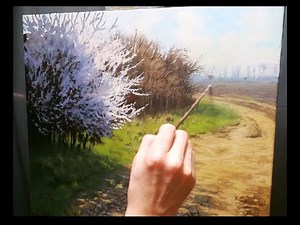 painting spring landscape from beginning to end