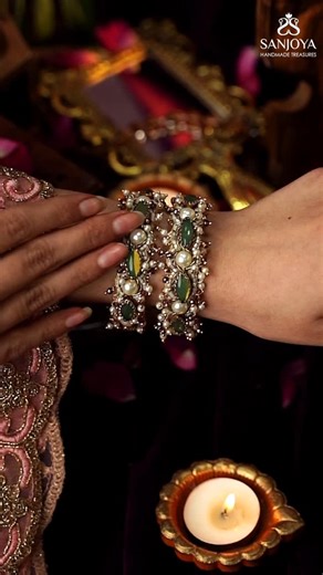 Delicate threads, timeless charm—our exquisite embroidered bracelets are crafted to elevate your style. 🌸✨ Comment "Link" for product links #delicate #charming #wedding #bracelets #bracelet #embroidered #handmade #shadi #weddingday #weddingasia #shadiseason #cuffbracelet #designer #weddingnight #celebration | EverStylish.com