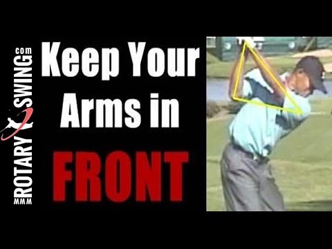 How to keep the hands and arms in front of the body in the Backswing like Tiger Woods