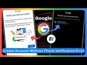 How to Create Google Account Without Phone Verification Error - Fix Stuck on Verifying Phone Number