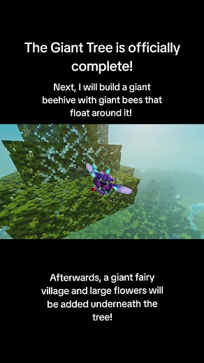 Completed My Giant Oak Tree in Minecraft