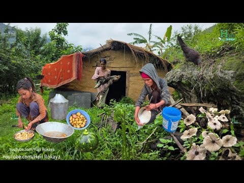 Farm to Kitchen: A Beautiful Lady Cooking Organic Village Food with Love