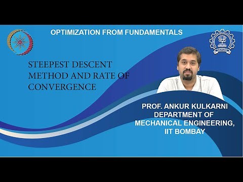 Lecture 20A: Steepest descent method and rate of convergence