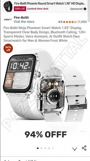 Fire-Boltt Ninja Phantom Smart Watch Review | 1.83” Display, Bluetooth Calling, Transparent Design