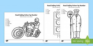 Road Safety Colour by Number