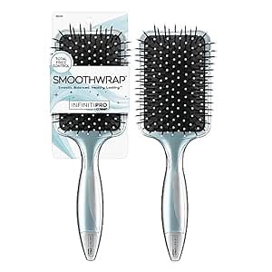 InfinitiPro by Conair - Hair Brush - Detangling Brush - Hair Brush For Thick Hair - Hairbrush Reduces Frizz and Adds Volume - Smoothwrap Series