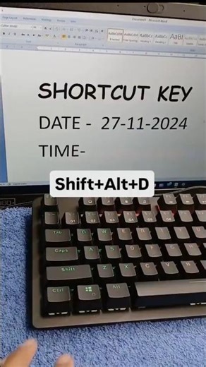MS Word Shortcuts Key | Shortcuts Keys | Shift + Alt+D | Date And Time #date #time #shortcuts
