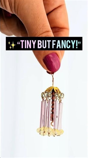 ✨ Miniature Crystal Chandelier – Handmade Tiny Elegance #miniatureworld