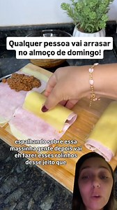 🍝 Rondele de Massa de Lasanha com Queijo, Presunto e Carne Moída 📝 Ingredientes Para o rondelli 1 pacote de massa de lasanha (pré-cozida ou tradicional) 300 g de presunto fatiado 400 g de queijo muçarela fatiado 300 g de carne moída já refogada Queijo ralado para finalizar (opcional) Para o molho de carne 500 g de carne moída 1/2 cebola picada 2 dentes de alho picados 1 sachê ou 2 xícaras de molho de tomate 1 colher (sopa) de óleo Sal a gosto Pimenta-do-reino a gosto Orégano ou manjericão a go