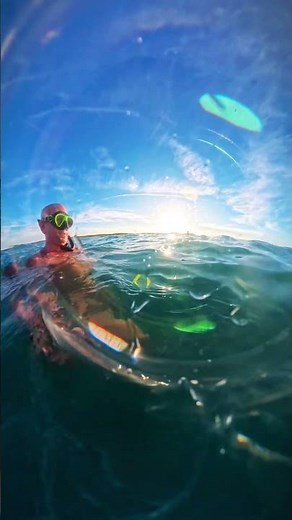 Freediving in murky water at Blind Creek Beach #divenaked #naturist #sunsetdive #dive