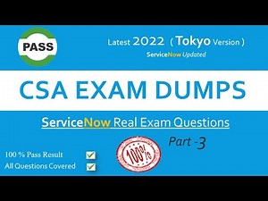 #ServiceNow #CSA Dump 2022 !! #ServiceNow Certified System Administrator | #Tokyo Version ! | Part 3