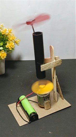 miniature fan DIY science project DC motor. #fans #dcmotor #scienceproject #diyfan