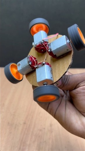 DIY 4Wheel Spinner and powerful working dcmotor project #dcmotor #diy #shortvideo #shorts