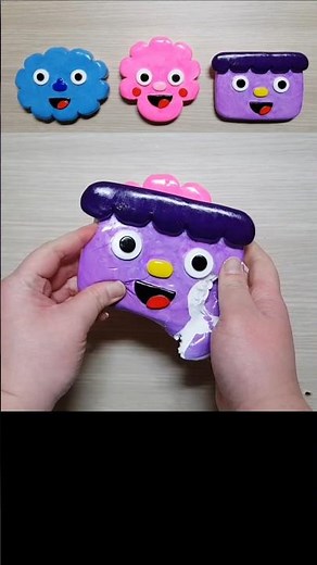 Noodle & Pals Excited Pompom, Blossom, Jelly Clay Cracking 천사점토 신난 폼폼, 블라썸, 젤리 점토 부수기