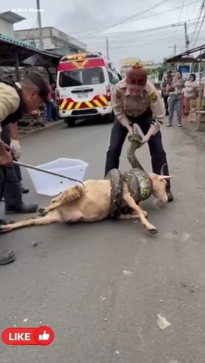 Town Heroes Stop Python! #wildlife #shorts