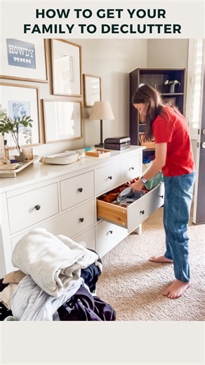 Everyone asks how I get my family on board with decluttering… bribery usually works. But the real secret? Lead by example. ��When they see you doing it, they start to follow. �Slowly. Like sloths, but still. 😉 Helpful Tips: 1. Put a donation basket in everyone’s room for stuff they no longer want, then donate everything when full. (You might want to check your kid’s basket as you bag everything up to make sure nothing “snuck” in there!) 2. Declutter with your kids a couple times a year. Right b