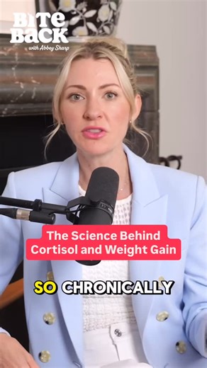Abbey Sharp • Registered Dietitian on Instagram: "Cortisol is our stress hormone, often implicated for causing weight gain. But is this just wellness culture jargon or is high cortisol sabotaging your weight loss journey? Comment 51 and I’ll DM you this week’s episode of Bite Back, where we talk about the big cortisol conspiracy."