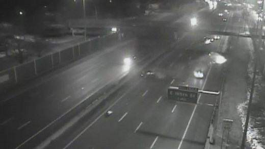 Horrific crash on I-90 as a wrong-way driver hits a car head-on Saturday night