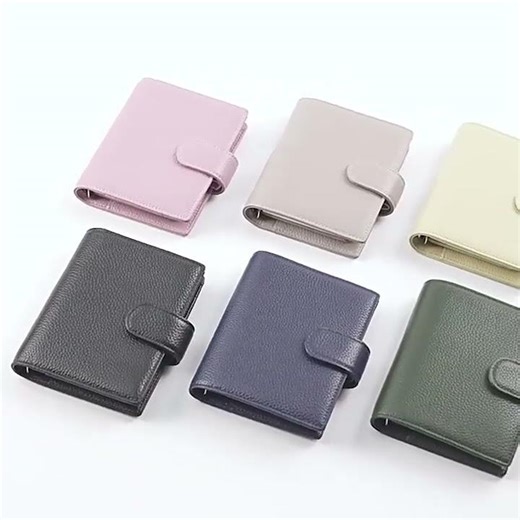 Litchi Pattern A7 Loose Leaf Notebook Passport Holder