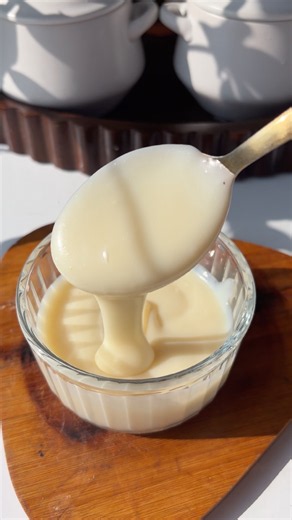 2-Ingredient Homemade Condensed Milk #shorts #youtubeshorts #shortsfeed