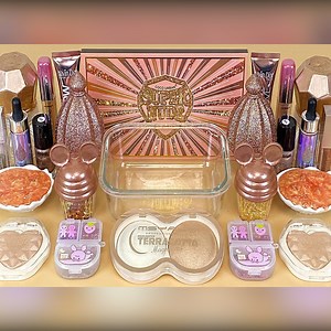 39K views · 1K reactions | Rose GOLD SLIME Mixing makeup and glitter into Clear Slime - ASMR Satisfying Slime Videos | Luxury Cosmetics | Facebook
