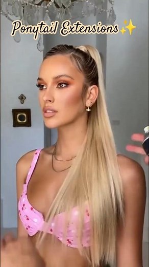 Gorgeous Ponytail Hair Extensions ✨ Easy & Chic Hair Tutorial #BeautySecrets #Shorts