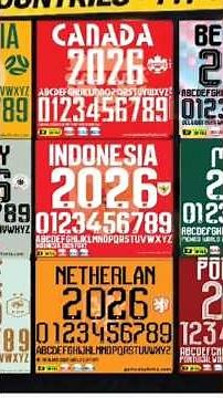 : World Cup 2026 Jersey Font Bundle! ⚽️🔥 (15 Countries)