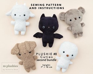 Cuties (second Bundle) Sewing Patterns With Photo Instructions. Plushie Pdf Files - Etsy Australia