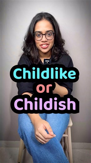 Lets Talk Academy on Instagram: "CHILDLIKE vs CHILDISH - Confusing English Words | Learn English With Ananya In Hindi 👉All Online English Course Details - https://www.letstalk.academy/s/store OR 👉Send 'HI' on WhatsApp no - +919324246223 Stop confusing CHILDLIKE and CHILDISH forever! Learn the exact difference between these commonly misused English words with clear examples. Childish denotes immaturity and negative behaviour associated with children that is unsuitable for an adult, while childl