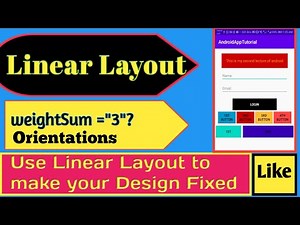 Linear Layout in android studio || all properties including weightSum || Technology Bloom