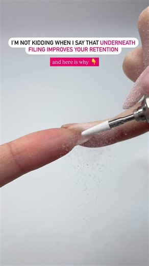 NAIL EDUCATION, INSPO & SHOP🌈 on Instagram: "1️⃣ You remove the most flexible part of the nail Free edge is not static unlike the nail plate that is attached to the nail bed. Even on normal nails, free edge can absorb water and bend, which may cause lifting. 2️⃣ Underneath filing as a part of nail restoration I mean when you fixed the natural nail architecture, like lifted the free edge or pinched trapezoidal nails. Removing the nail underneath guarantees that improper natural architecture won’