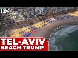 SHOCKING SCENE in TEL AVIV: HUGE SIGN THANKS TRUMP as AIR FORCE ONE FLIES OVER