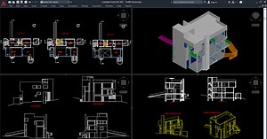 AD Classics: Smith House / AutoCAD [2D, 3D, DWG, DXF]