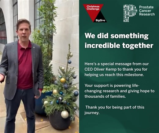 This means we can accelerate life-saving research, connect vital data, and improve care for thousands of men living with prostate cancer. From all of us at Prostate Cancer Research: thank you for making twice the difference this Christmas. You can follow Prostate Progress as it develops and sign up if you are a prostate cancer patient right now at 👉 pcr.org.uk/Prostate-Progress/ #ProstateProgress #BigGive #ThankYou #ProstateCancerResearch #DoubleYourImpact #ChristmasChallenge | Prostate Cancer 