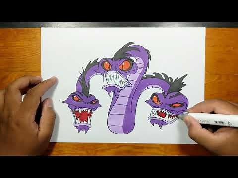 How to drawing HYDRA step by step