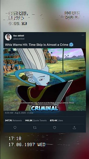 Whis Warns Hit: Time Skip Is Almost a Crime! 🥶 #sparkingzero #crashout #knockout