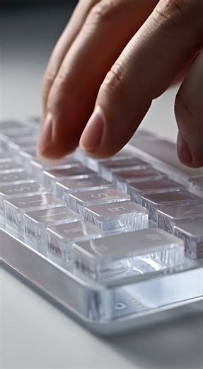 Transparent Keyboard Typing ASMR | Satisfying Clicks & Relaxing Sounds