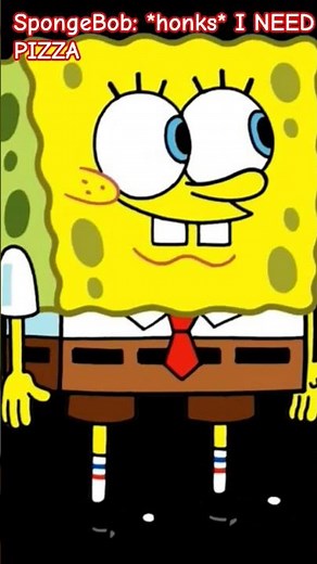 cursed cartoon SpongeBob tummy growling