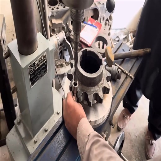 The Master Mechanic Revealed On His lathe To Repair broken Duplex chain sprocket… | HD Channel