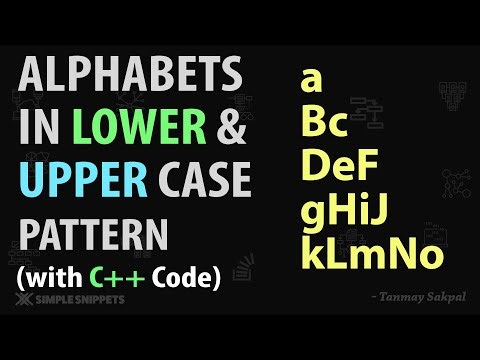 Traingle Pattern Printing with Alternate Lower-case & Upper-case Alphabets (With C++ Code)