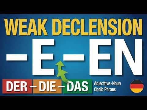 The 'Der-Die-Das' Trick: Master German Weak Adjective Declension 📚 Learn German easily
