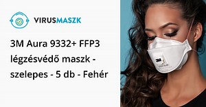 3M Aura 9332  FFP3 légzésvédő maszk - szelepes - 5 db | Vírusmaszk