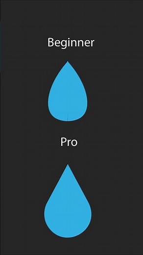 illustrator Beginner Vs Pro Trick For creating water droplets shape