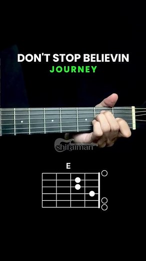Journey - Don't Stop Believin' intro #guitarchords
