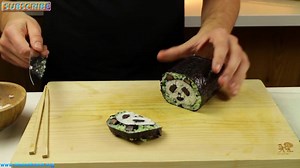 The best 'how-to' video we'll ever see! How to make Panda Sushi! Watch below! Let us know if you attempt this. | Panda Pop