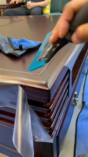 Furniture Film ✨ How To Protect Wood Surfaces P66| Perfect Edge Wrap by An Home Sweet Home