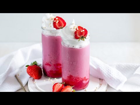 DIY Starbucks Strawberry Frappuccino Recipe | Dairy Free | Alchemy Eats