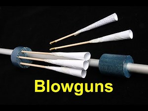 Homemade blowguns and darts - shooting and tutorial